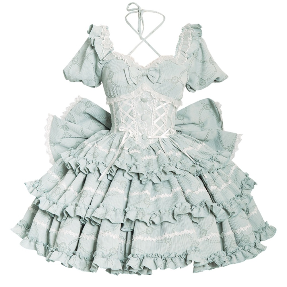 🛑LAST CHANCE🛑 NWT Ocelot Mint Sweet Lolita OP Princess Dress - Picture 4 of 12
